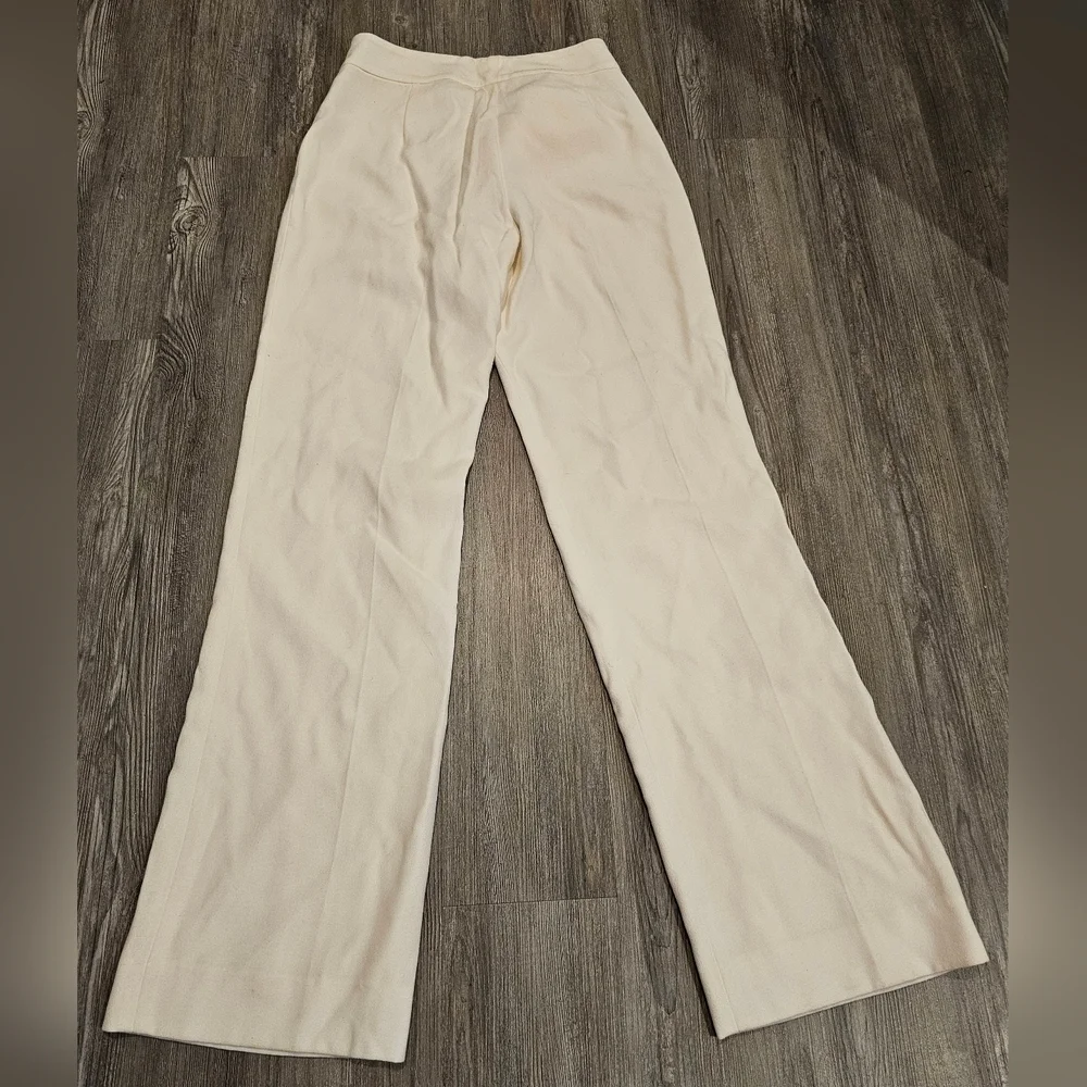 Tahari ASL Women's Cream Wide Leg Career Pants Size 2 - Picture 6 of 10